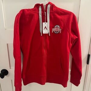 Antigua Ohio State Zip Up Hoodie. Medium.